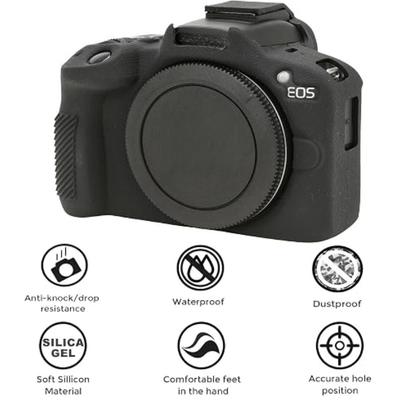 Canon Camera Eos R50 - เคสซิลิโคน R50 สำหรับป้องกันกล้อง ตัวเคสป้องกันแบบนุ่มสำหรับกล้องดิจิตอล Canon EOS