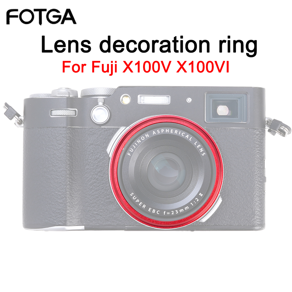 Fujifilm Camera X100Vi - FOTGA เลนส์ตกแต่งแหวนสําหรับ Fuji X100V X100VI กล้องแทนที่สําหรับ
