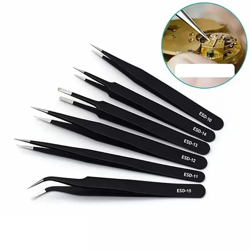 ชุดแหนบสแตนเลสป้องกันไฟฟ้าสถิต - Electronics Repair Tools บทวิจารณ์และราคา