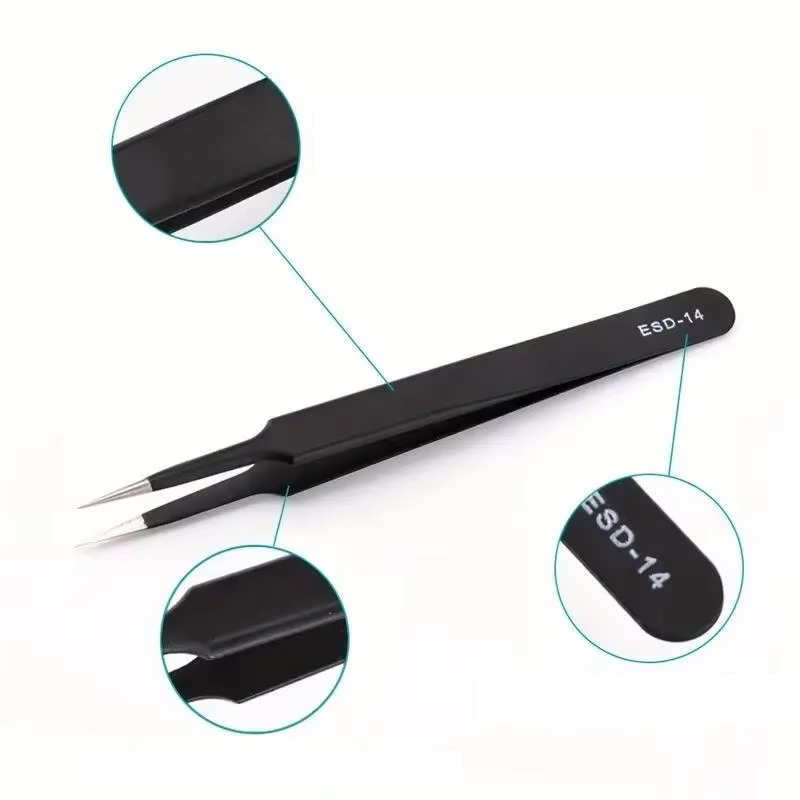 ชุดแหนบสแตนเลสป้องกันไฟฟ้าสถิต - Electronics Repair Tools บทวิจารณ์และราคา